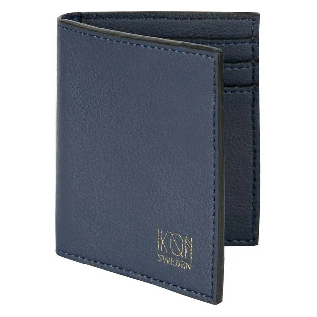 Cactus Leather BiFold Card Holder - Navy Blue