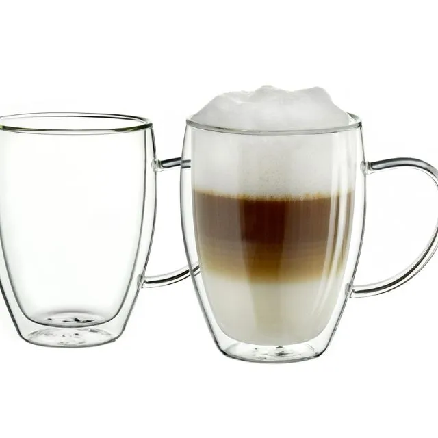 Creano double-walled thermal glass with handle "HH" | 250ml (Set of 2)