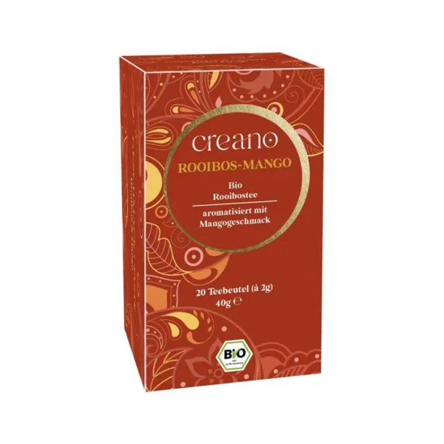 Tea bags - organic herbal tea (Rooibos Mango)