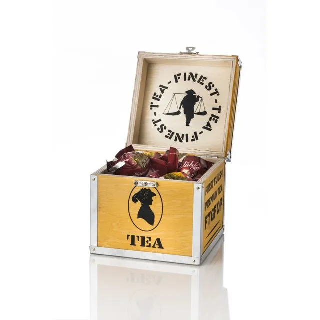 Creano gift set wooden decorative box incl. tea flowers “white tea”
