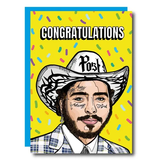 Congratulations Post Malone Card