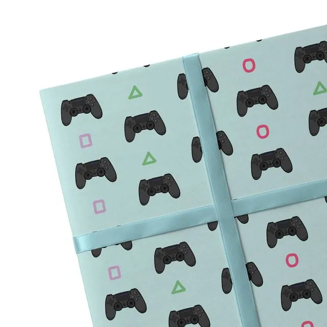 2 Sheets Gaming Wrapping Paper