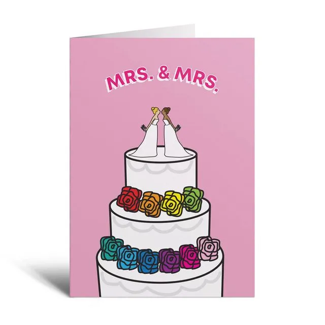 Mrs. & Mrs. Cake Greeting Card