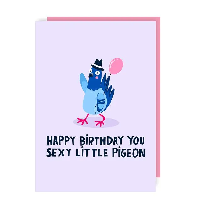Little Pigeon Birthday Greeting Card pack of 6