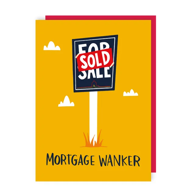 Mortgage Wanker New Home Greeting Card pack of 6