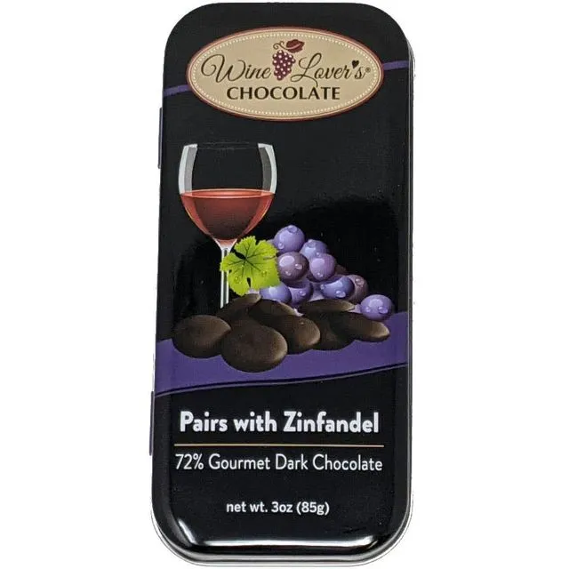 3oz Tin Wine Lover's Chocolate - Pairs with Zinfandel