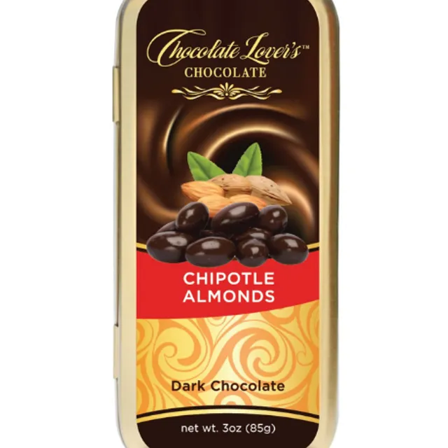 Caramel Tin - Chipotle Almonds in Dark Chocolate