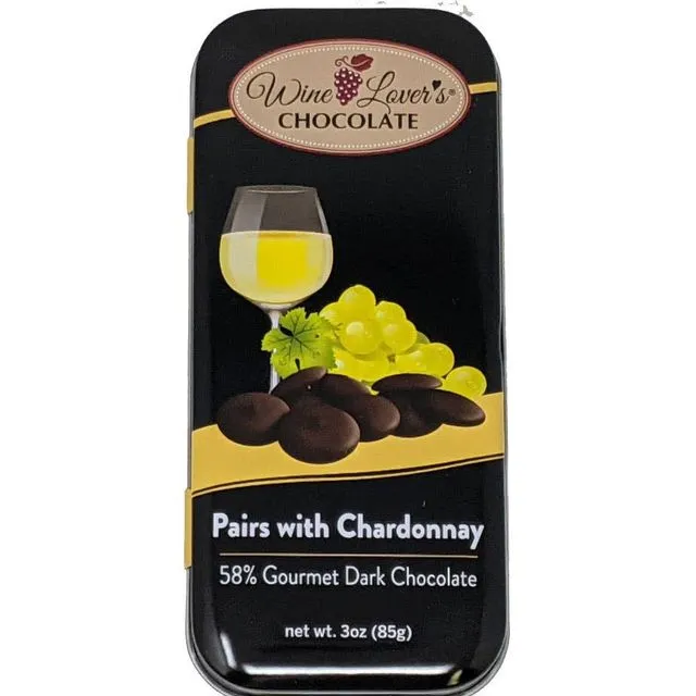 3oz Tin Wine Lover's Chocolate - Pairs with Chardonnay