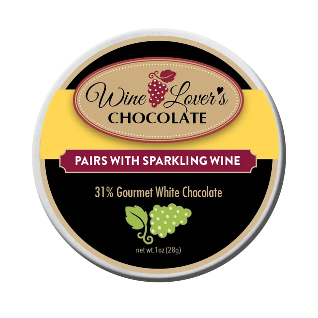1oz Tin Wine Lover's Chocolate - Pairs with Sparkling Wines