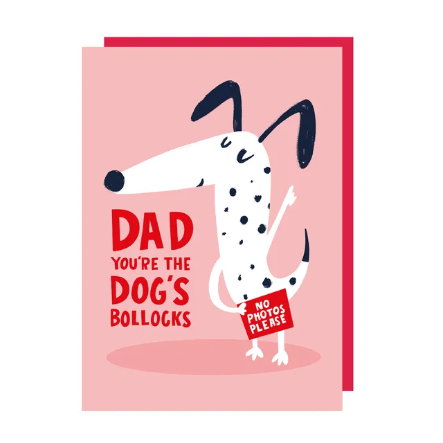 Dog's Bollocks Father's Day Greeting Card pack of 6