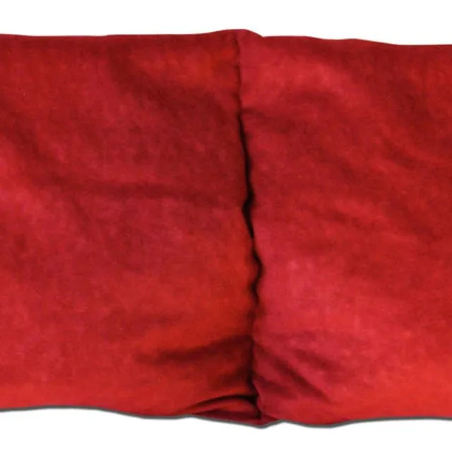 Hot Cherry Double Square Pillow in Plush Red Ultra-Suede