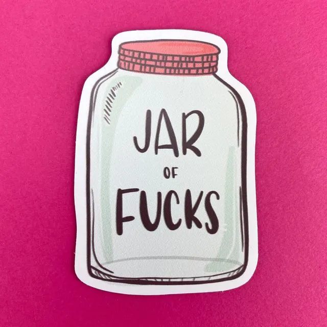 Jar of Fucks Die Cut Magnet