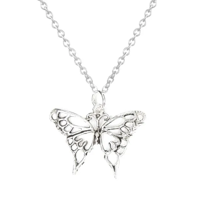 Beautifully Detailed Butterfly Necklace
