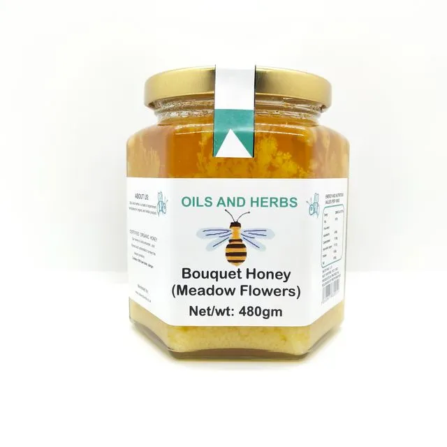 Bulgarian Organic and Raw Honey- Meadows Flavour 240 GMS