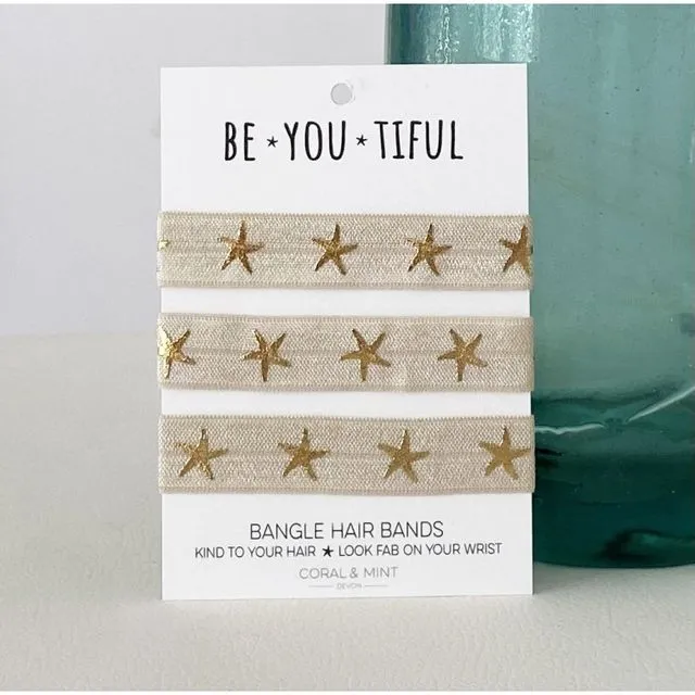 Be-you-tiful - Champagne with gold  starfish