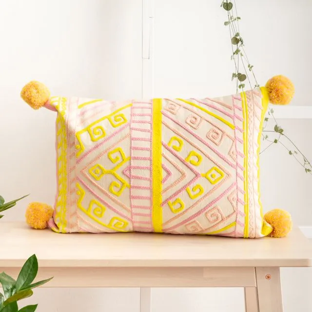 Jaipur mini pastel cushion