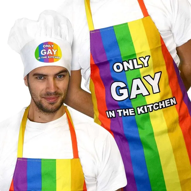 Only Gay in the Kitchen Apron & Hat