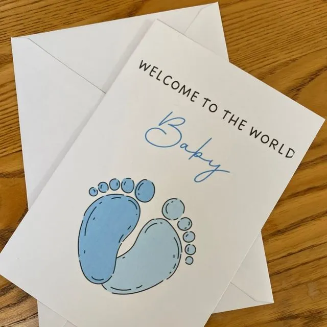 Personalised Welcome to the World Baby card | New born baby card | Expecting Card, Baby Announcement Card | Baby girl | Baby Boy