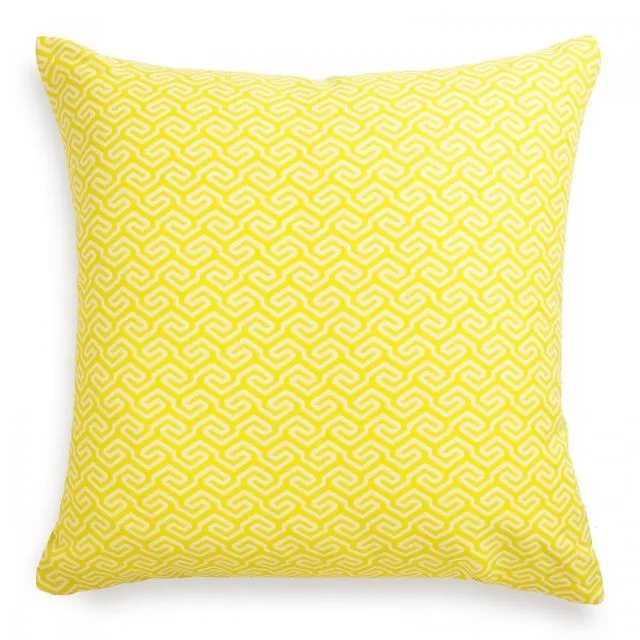 Yellow Geometric Outdoor Cushion