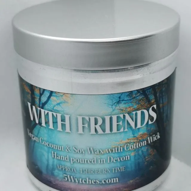 With Friends - just like bubblegum - Aluminium Tin Candle