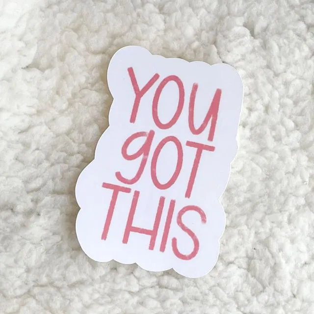 you got this sticker | mental health stickers | self love stickers | self care stickers | motivational stickers | laptop stickers