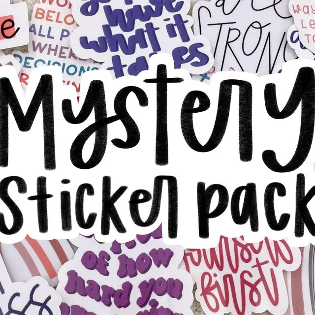 mystery sticker pack | self love stickers | self care stickers | self care gifts | motivational stickers | positivity stickers
