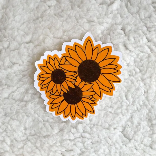 sunflower sticker | mental health stickers | self love stickers | self care stickers | motivational stickers | laptop stickers | flowers