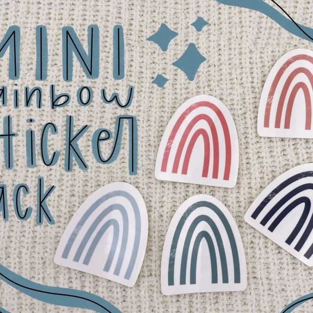 mini rainbow stickers | self care stickers | self love stickers | self care gifts | motivational stickers | mental health stickers