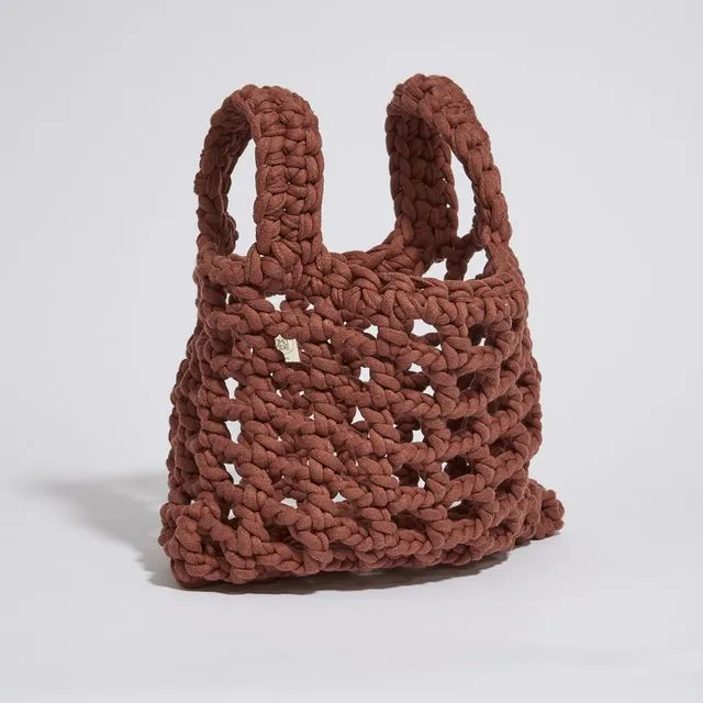 “Thalia” wrist bag terracotta
