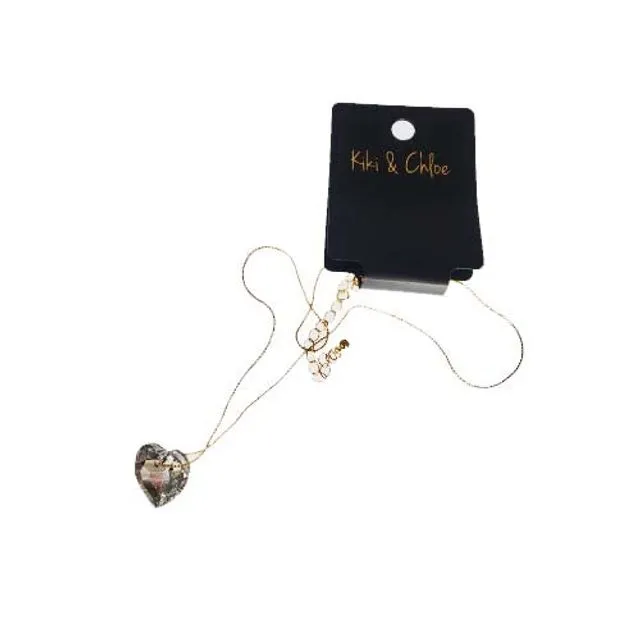 Crystal Heart Necklace Pack Size 3