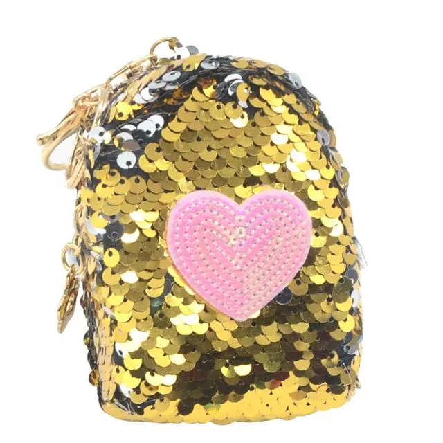 Heart Sequin Coin Bag 12 pack