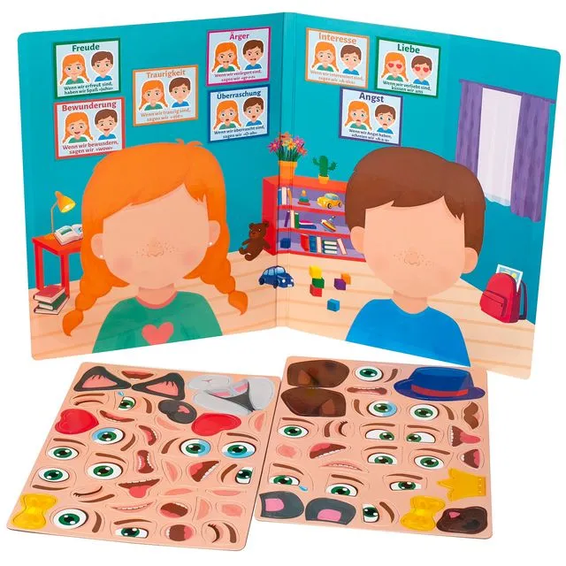Magnetic game "Emotions", puzzle magnets 40 pieces