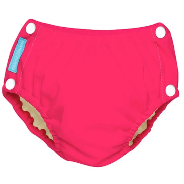Reusable Easy Snaps Swim Diaper Fluorescent Hot Pink