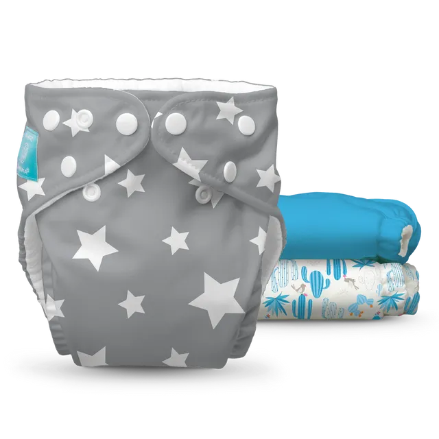 3 Diapers 6 Inserts Under the Stars One Size Hybrid AIO