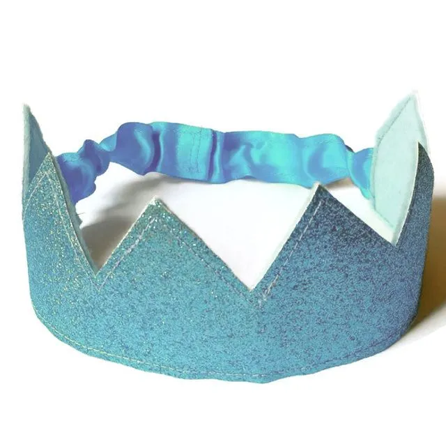 Turquoise Glitter Crown