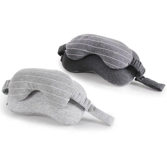 Two-In-One Multi-Function Eye Mask Pillow Office Pillow Pillow Cervical Pillow Eye Mask Pillow Travel Pillow Neck Pillow Light Grey