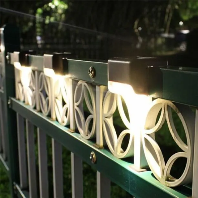 Outdoor Solar Led Deck Lights Garden Path Patio Pathway Stairs Step Fence Lamp Cold (4 PCS)