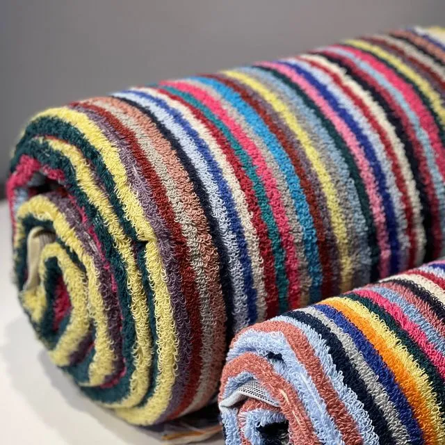 BUBBLE STRIPED TERRY HAND TOWEL