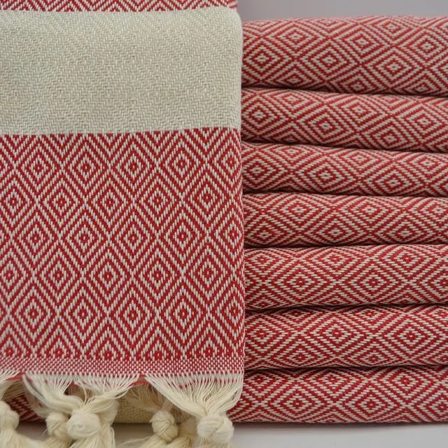 VENICE RED TURKISH TOWEL
