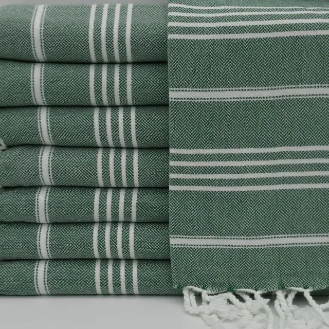 MONACO DARK GREEN TURKISH TOWEL