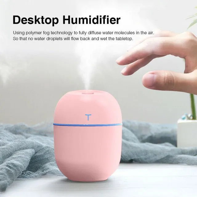 Air Humidifier Mini Ultrasonic Usb Essential Oil Diffuser Car Purifier Pink