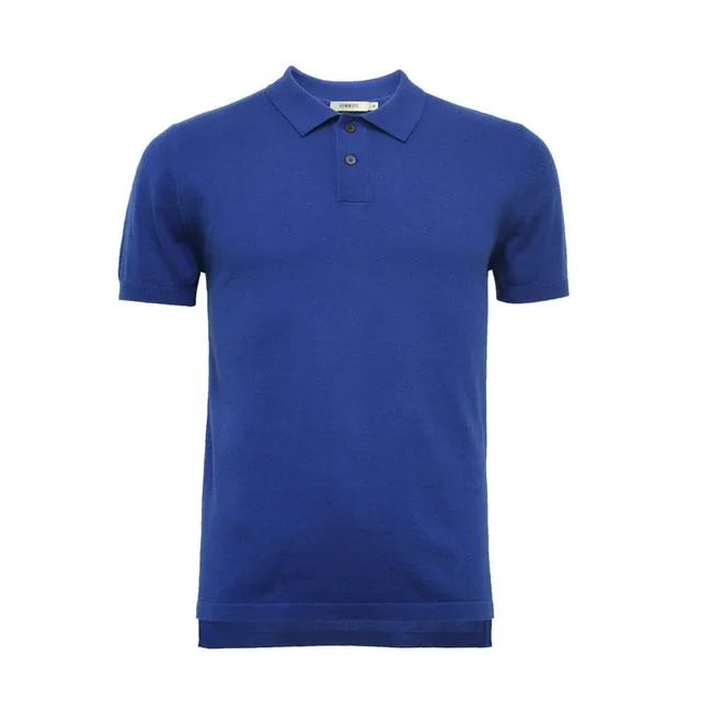 Cashmere Polo Shirt Hampton In Cotton Cashmere Klein Blue