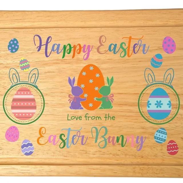 Second Ave Easter Bunny Treat Board Wooden Serving Platter Novelty Easter Gift Idea