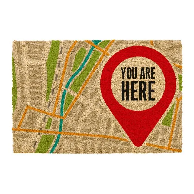 'You Are Here' Novelty Doormat (60 x 40cm)