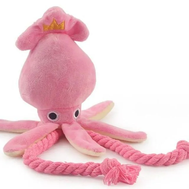 Squeaky Octopus Plush Dog Toy