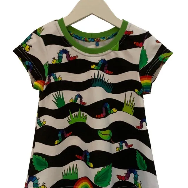 Caterpillar Stripe Scoop T-Shirt