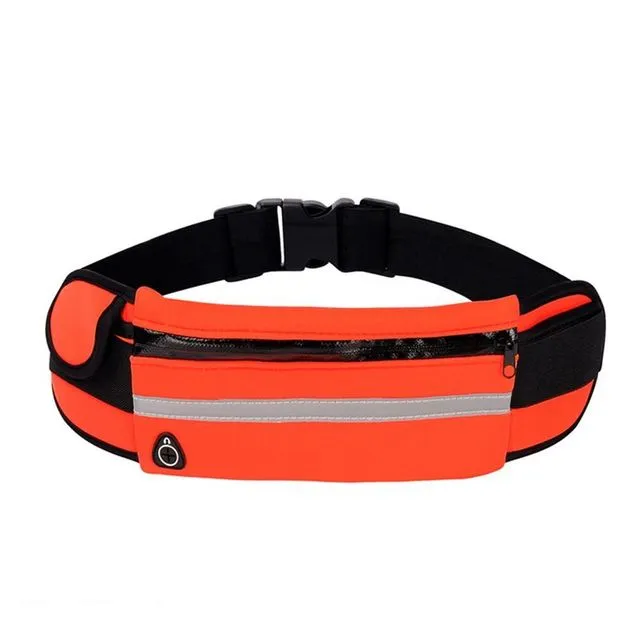 Velocity Water-Resistant Sports Running Belt and Fanny Pack for Outdoor Sports Orange