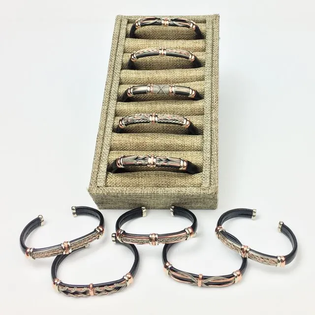 Leather Cuff Bracelet 10 Pack
