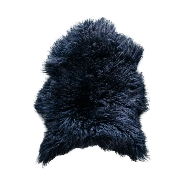 Grizzly Black Icelandic Curly Wool Sheepskins