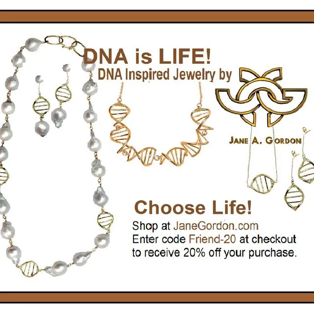 DNA Necklace-18K with pearls